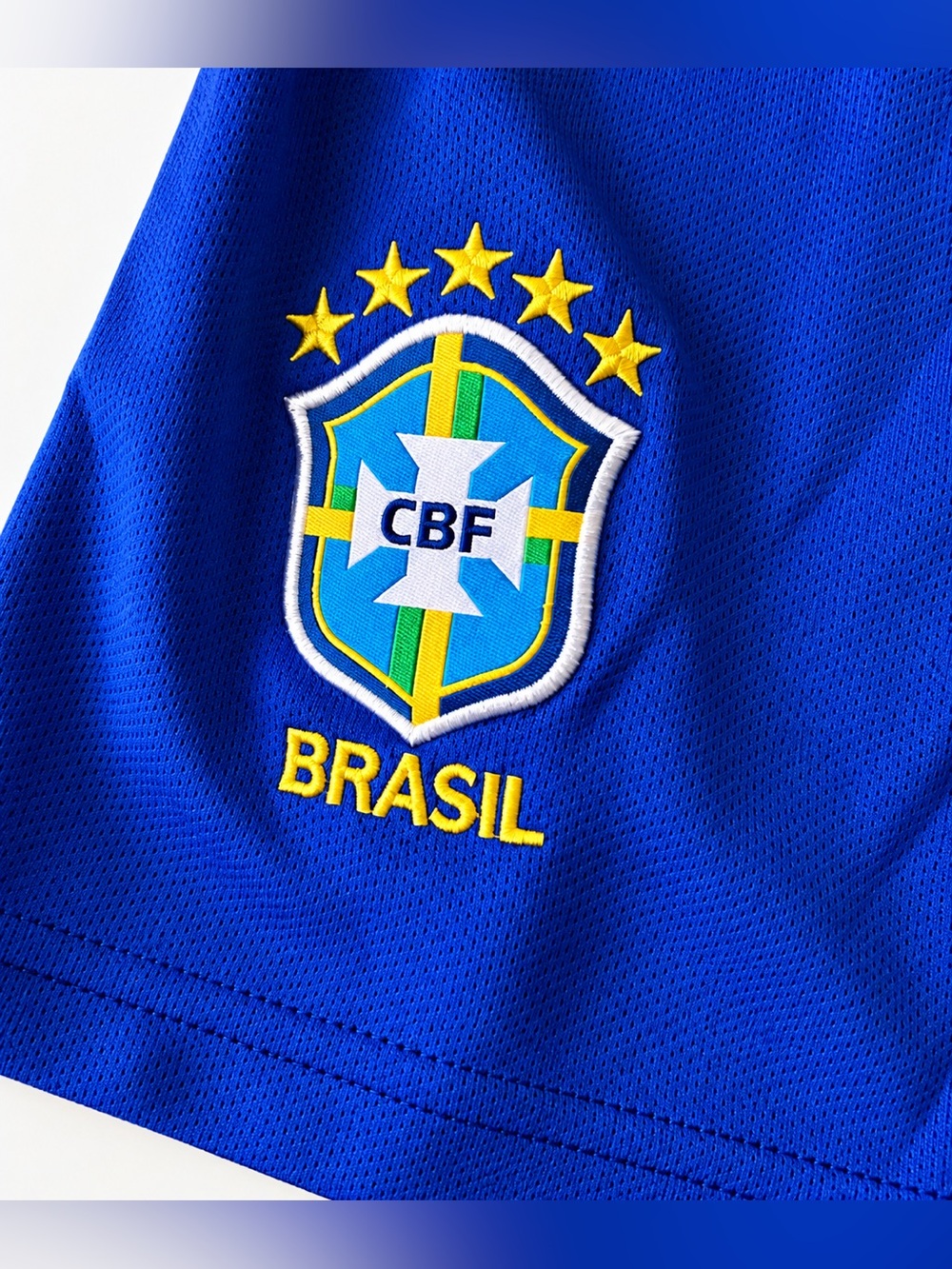 Brazil CBF Soccer Shorts #10 Blue Youth Boys Athletic Futbol - Picture 2 of 4